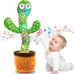 Dancing Talking Cactus Plush Toy for Kids - Volume Adjustable Mimicking and Singing Cactus with Music & Light - Funny Birthday Gifts for Years Old Boy Girl