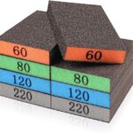 8 Pack Sanding Sponge, Washable and Reusable Sanding Blocks for Drywall Wood Metal Furniture, 60/80/120/220 Grit Sandpaper Block Assortment