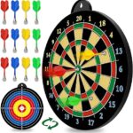 Dart Board - 12pcs Magnetic Darts - Excellent Indoor Game and Party Games - Gifts for 5 6 7 8 9 10 11 12 Year Old Boy Kids